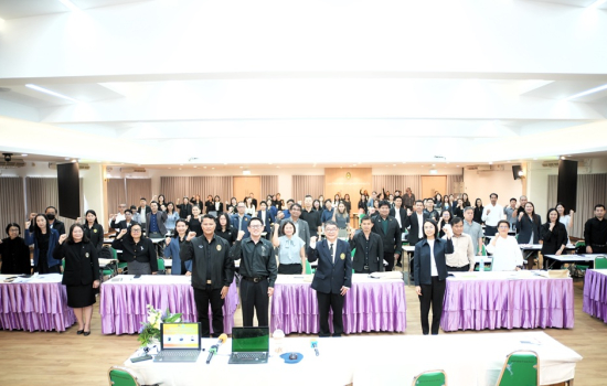 อธิการบดีมหาวิทยาลัยราชภัฏหมู่บ้านจอมบึง เปิดโครงการอบรมเชิงปฏิบัติการหลักเกณฑ์การแต่งตั้งตำแหน่งทางวิชาการ (ฉบับที่ 3) พ.ศ. 2568